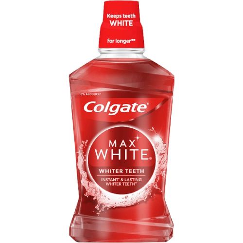 Colgate �stn� voda Max White Whiter Teeth 500 ml Colgate �stn� voda Max White Whiter Teeth 500 ml